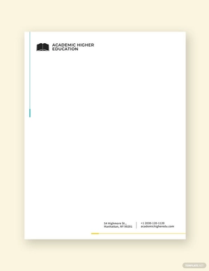 Education Letterhead Template
