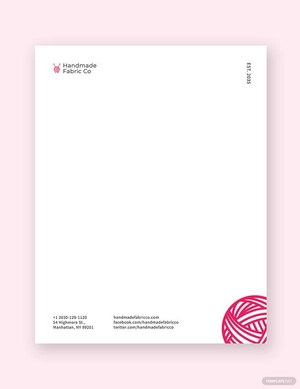 Fabrics Company Letterheads Template Fabrics Company Letterheads Template