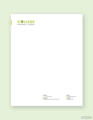 Football Letterhead Template Football Letterhead Template