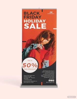 Black Friday Roll Up Banner Template