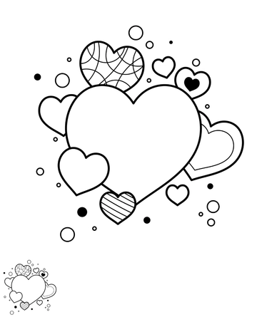 Free Heart Coloring Page for Adults Template to Edit Online