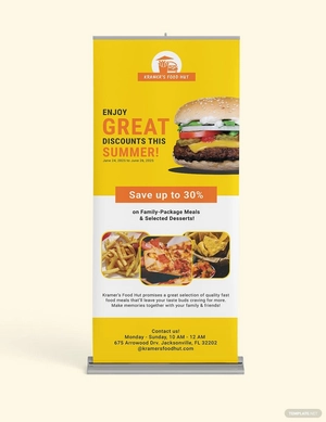 Fast Food Roll Up Banner Template