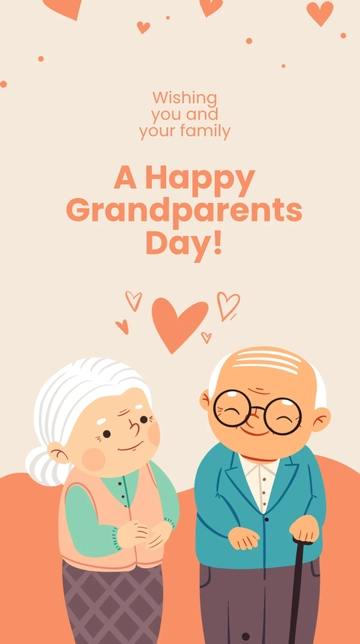 Free Happy Grandparents Day Instagram Story Template to Edit Online