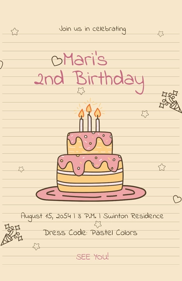Free Cute Birthday Poster Template to Edit Online