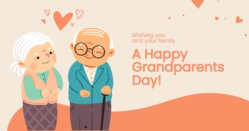 Free Happy Grandparents Day Facebook Post Template to Edit Online
