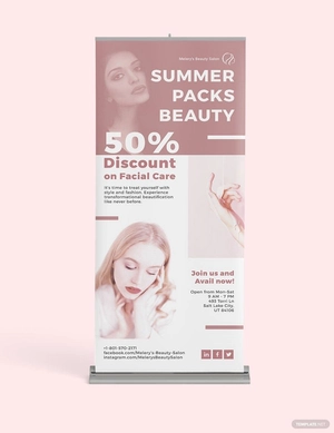 Beauty Care Roll Up Banner Template