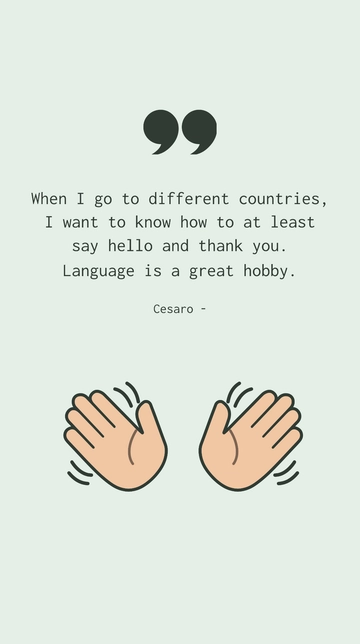 Cesaro: Exploring Cultures Through Language Quote
