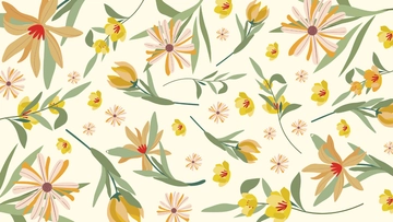 Free Light Yellow Floral Background Template to Edit Online