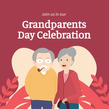 Free Grandparents Day Invitation Linkedin Post Template to Edit Online