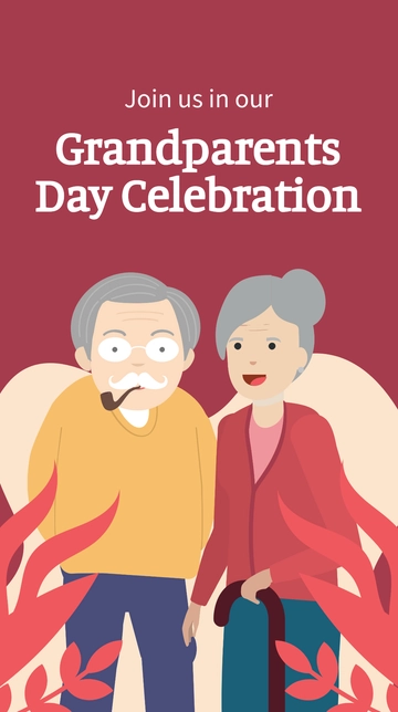 Free Grandparents Day Invitation Whatsapp Post Template to Edit Online