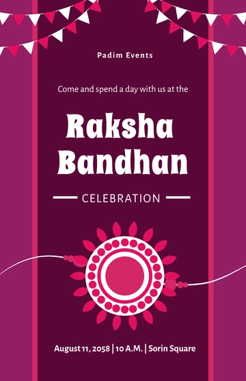 Free Raksha Bandhan Celebration Poster Template to Edit Online