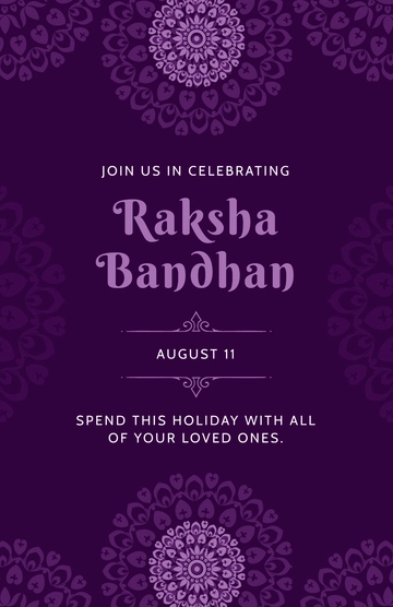 Free Modern Raksha Bandhan Poster Template to Edit Online