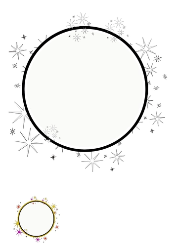 Free Sparkle Frame Coloring Page Template to Edit Online