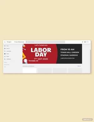 Labor Day Google Plus Cover Template