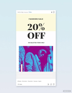 Fashion Clearance Sale Tumblr Post Template