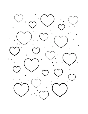 Free Small Heart Shape Coloring Page Template to Edit Online