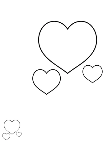 Free Simple Heart Shape Coloring Page Template to Edit Online