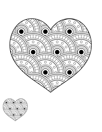 Free Heart Shaped Mandala Coloring Page Template to Edit Online