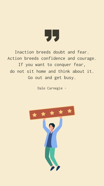 Dale Carnegie: Conquer Fear with Action and Confidence Quote