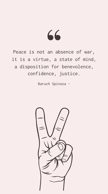 Spinoza's Peace: A Virtue and State of Mind Quote