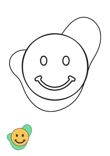 Free Smiley Face coloring page Template to Edit Online