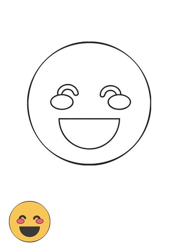 Free Happy Face coloring page Template to Edit Online