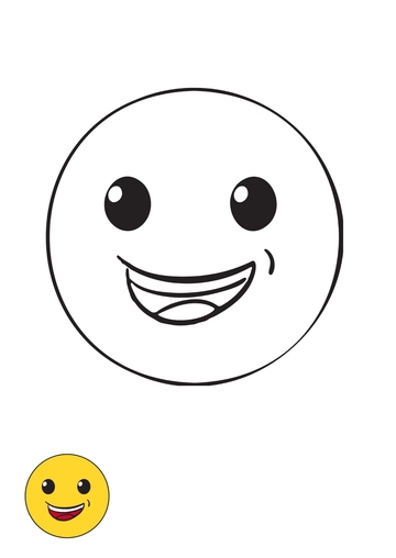 Free Cartoon Smiley coloring page Template to Edit Online