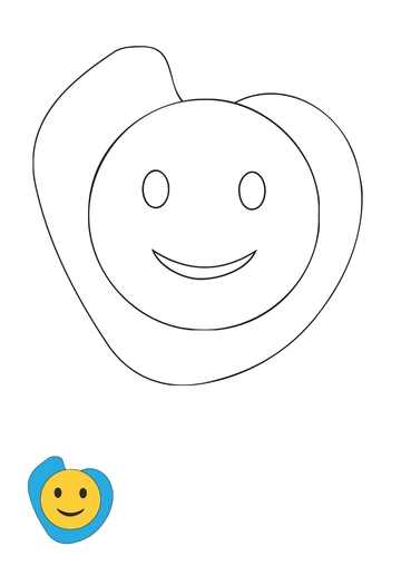 Free Simple Smiley coloring page Template to Edit Online