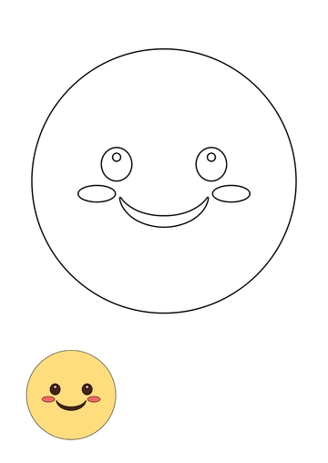 Free Cute Smiley coloring page Template to Edit Online