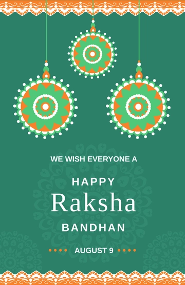 Free Raksha Bandhan Wishes Poster Template to Edit Online