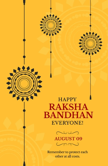 Free Happy Raksha Bandhan Poster Template to Edit Online