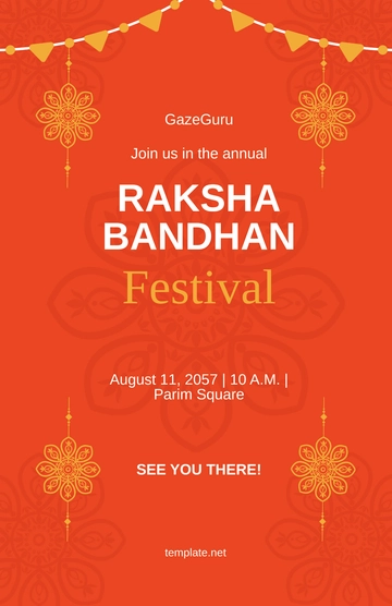 Free Raksha Bandhan Festival Poster Template to Edit Online