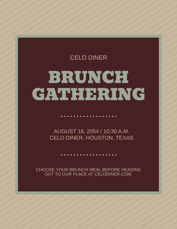 Free Vintage Brunch Flyer Template to Edit Online