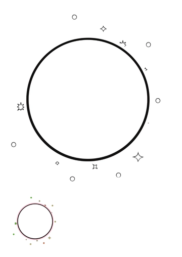 Free Glitter Circle Coloring Page Template to Edit Online