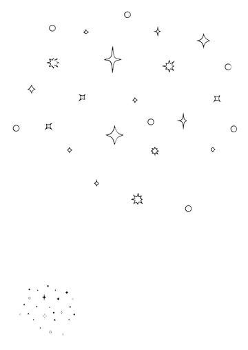 Free Black And White Sparkle Coloring Page Template to Edit Online