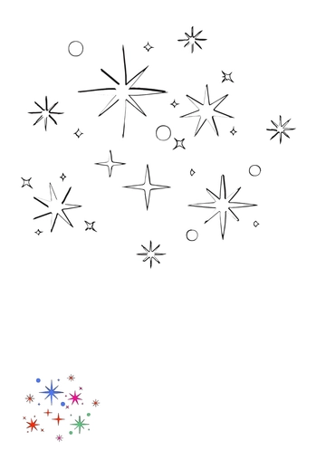 Free Colorful Sparkle Coloring Page Template to Edit Online