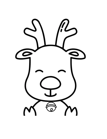 Free Rudolph Coloring Page Template to Edit Online