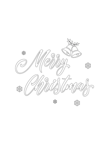 Free Merry Christmas Coloring Page Template to Edit Online