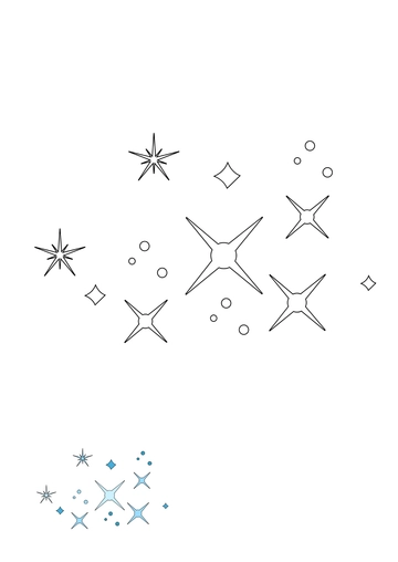Free Shiny Sparkle coloring page Template to Edit Online