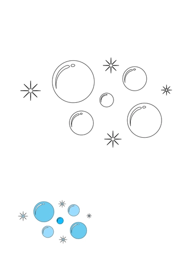 Free Water Sparkle coloring page Template to Edit Online