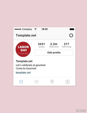 Labor Day Instagram Profile Photo Template