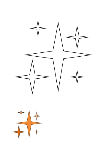Free Sparkle Symbol coloring page Template to Edit Online