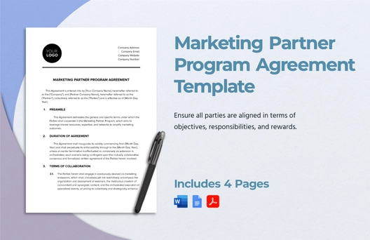 Marketing Partner Program Agreement Template
