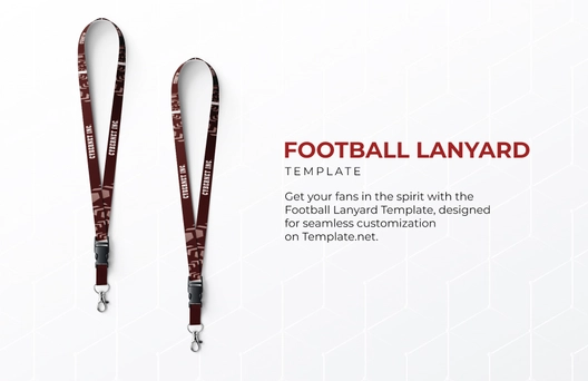 Free Football Lanyard Template to Edit Online