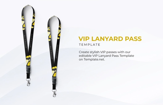 Free VIP Lanyard Pass Template to Edit Online