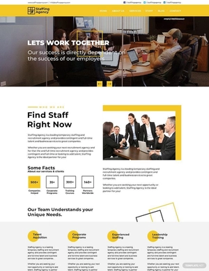 Staffing Agency PSD Landing Page Template