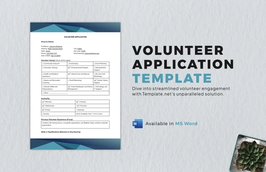 Volunteer Application Template