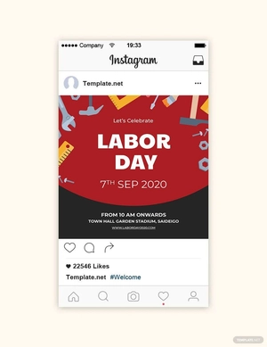Labor Day Instagram Post Template
