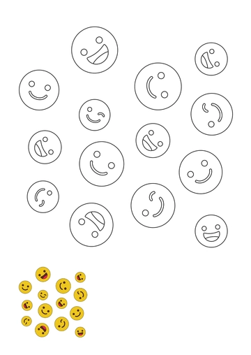 Free Smiley Pattern coloring page Template to Edit Online