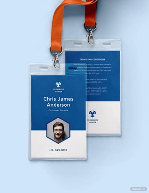 Call Center ID Card Template